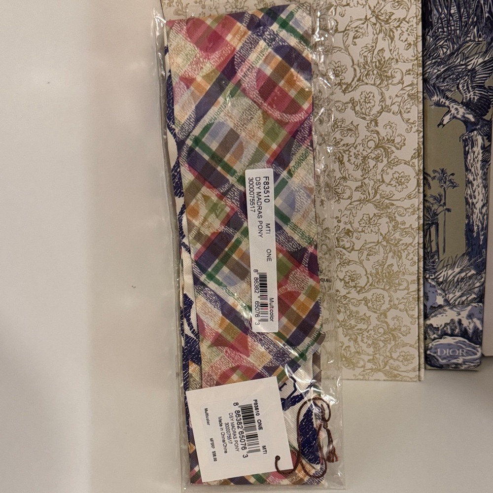 NWT Coach plaid pony/bag scarf